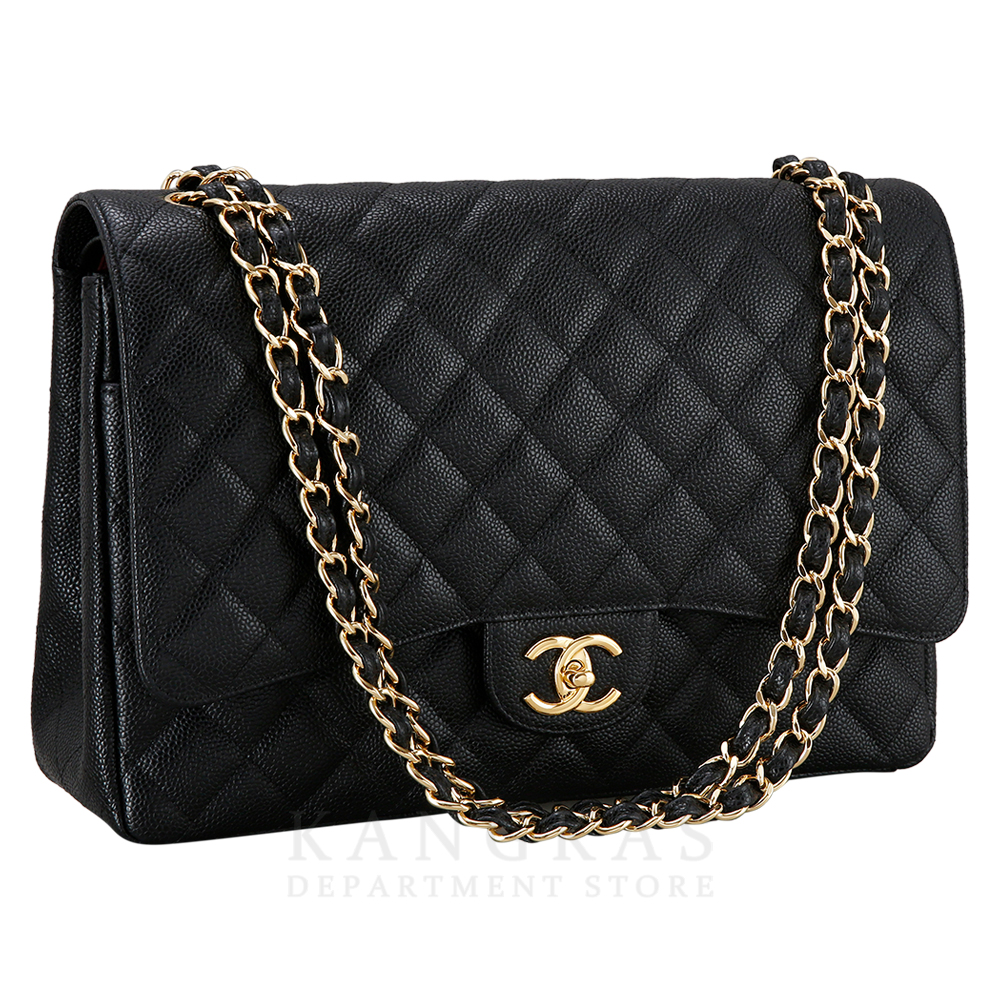 CHANEL(USED)샤넬 클래식 캐비어 맥시 블랙