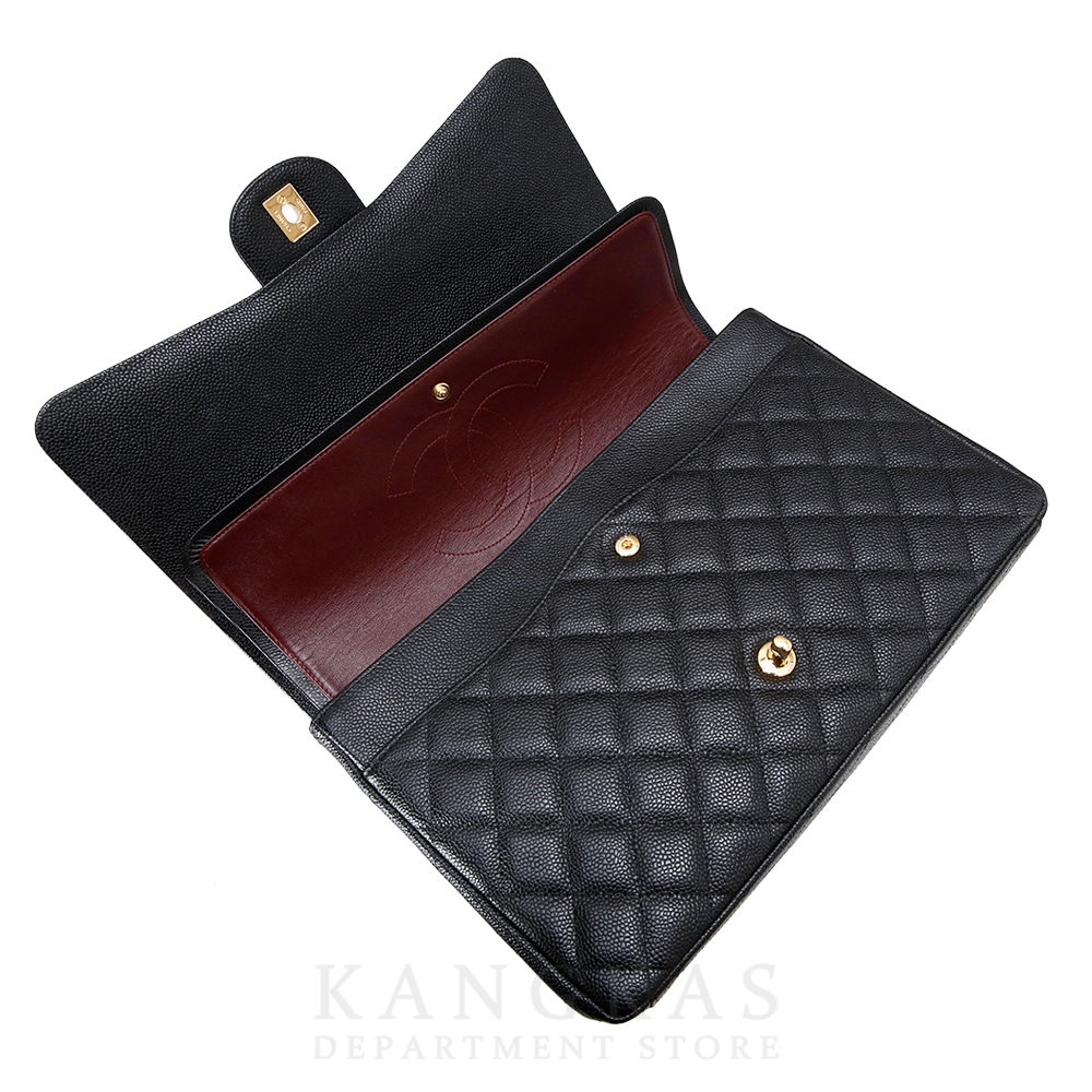 CHANEL(USED)샤넬 클래식 캐비어 맥시 블랙
