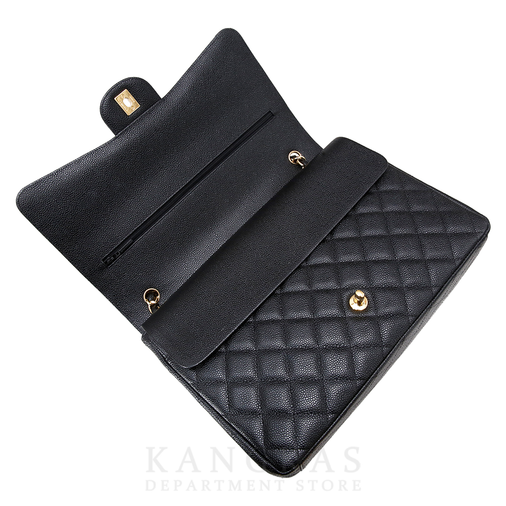 CHANEL(USED)샤넬 클래식 캐비어 맥시 블랙