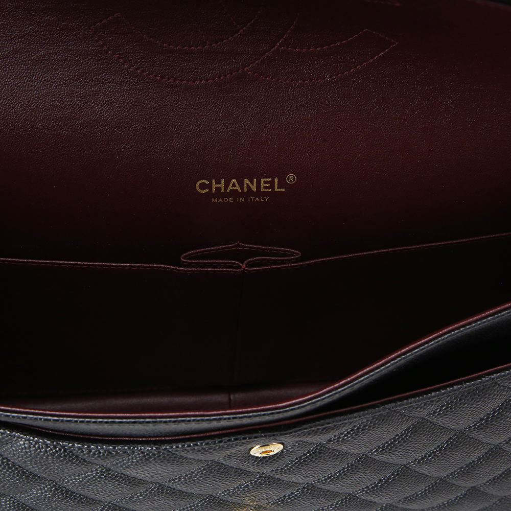 CHANEL(USED)샤넬 클래식 캐비어 맥시 블랙