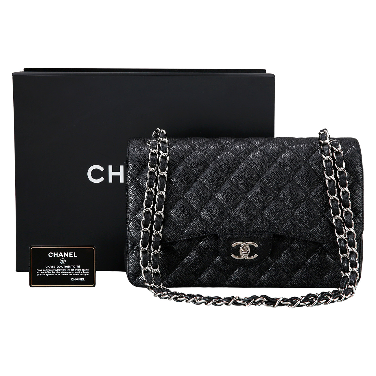 CHANEL(USED)샤넬 클래식 캐비어 점보