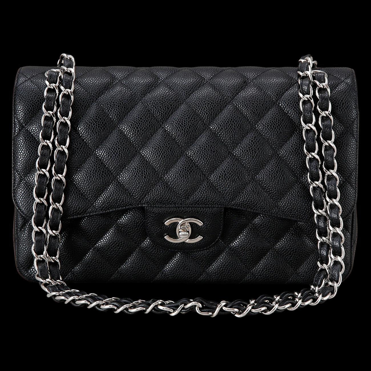 CHANEL(USED)샤넬 클래식 캐비어 점보