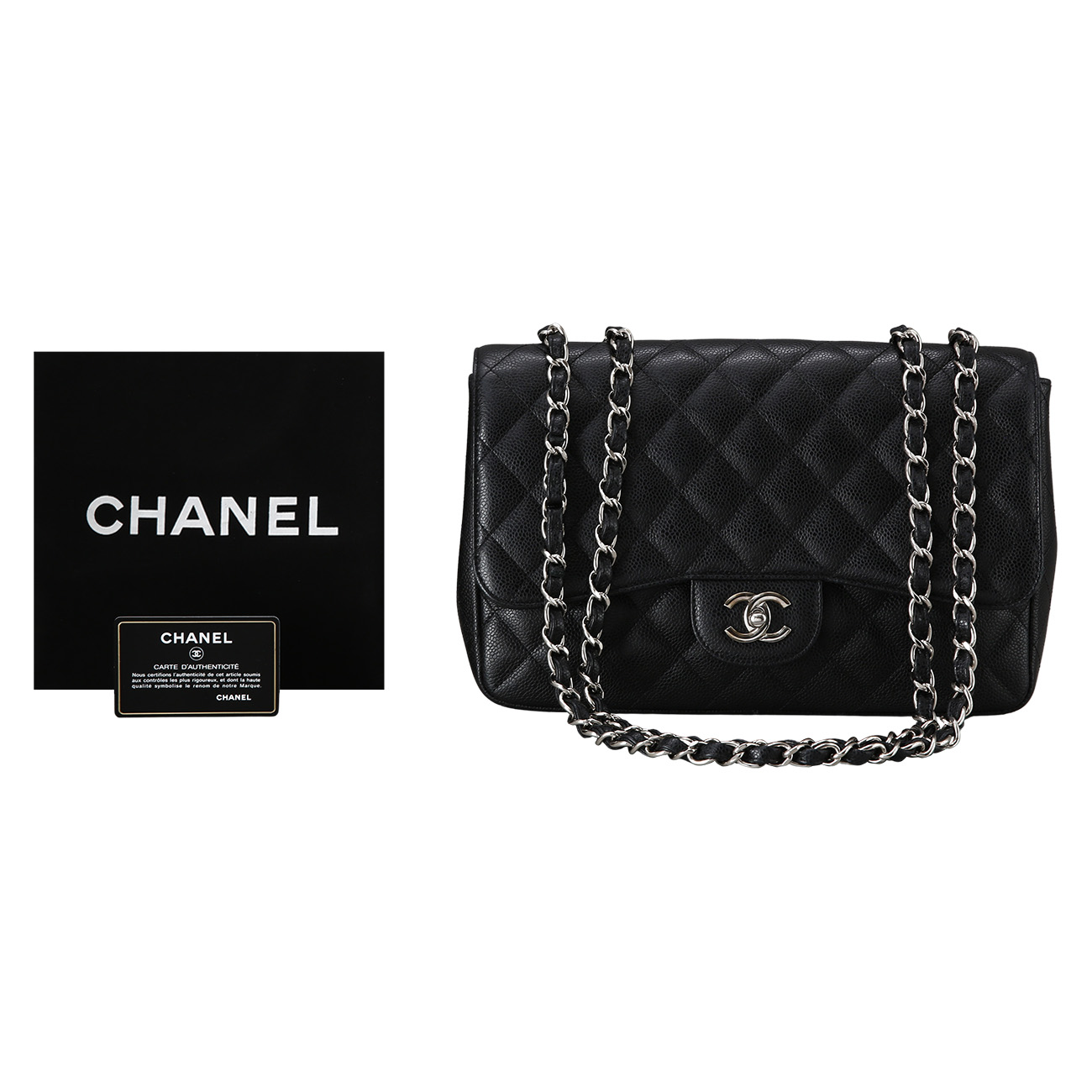 CHANEL(USED)샤넬 클래식 캐비어 점보