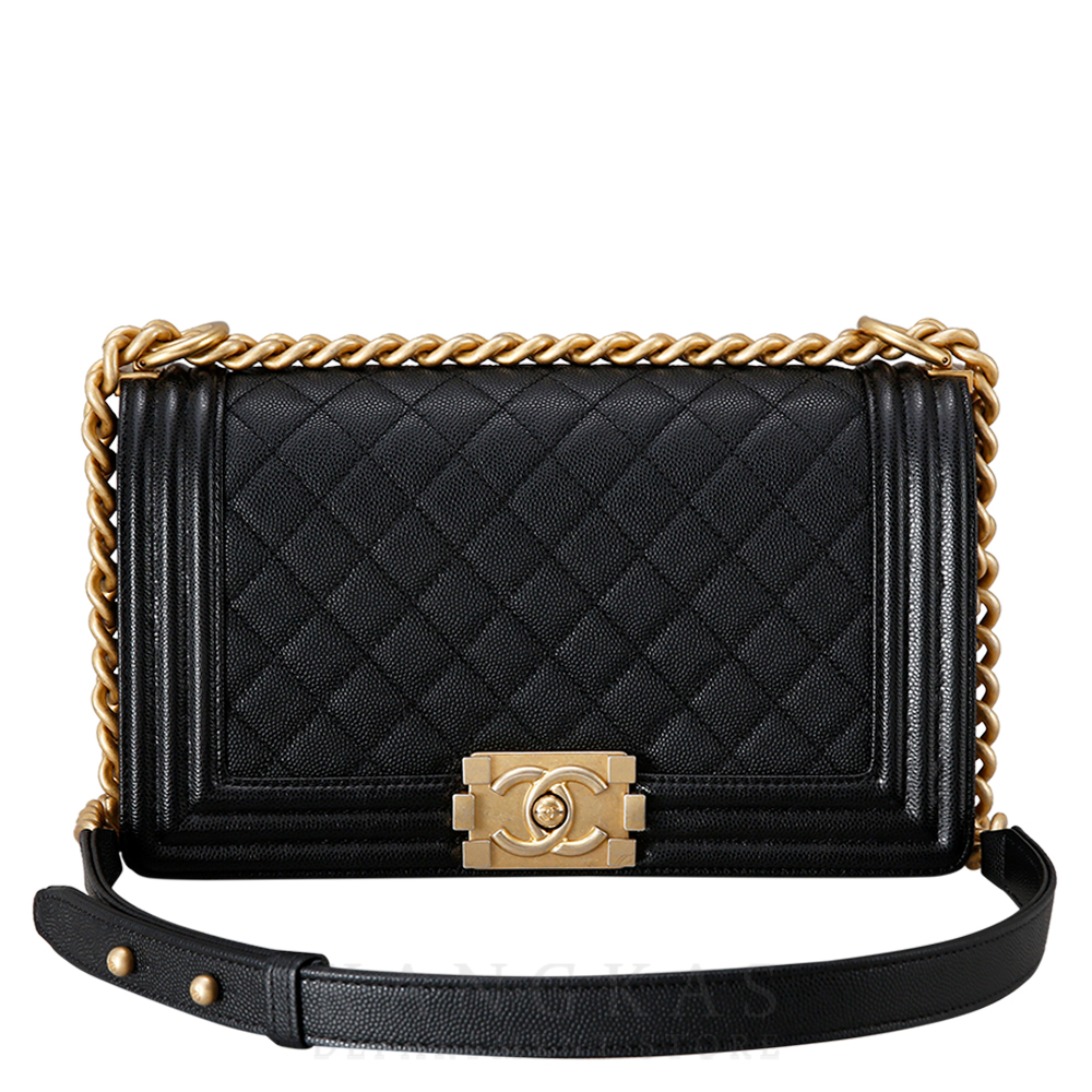 CHANEL(USED)샤넬 보이샤넬 캐비어 미듐