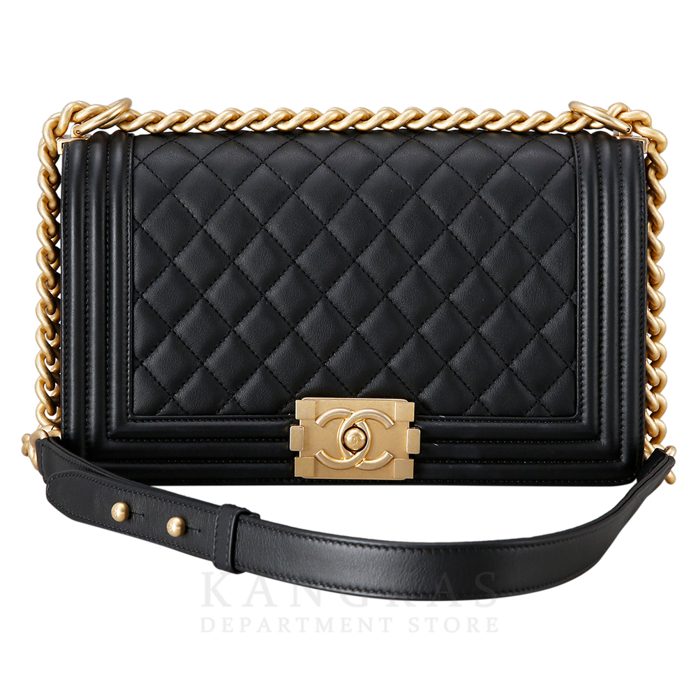 CHANEL(USED)샤넬 보이샤넬 카프스킨 미듐 블랙