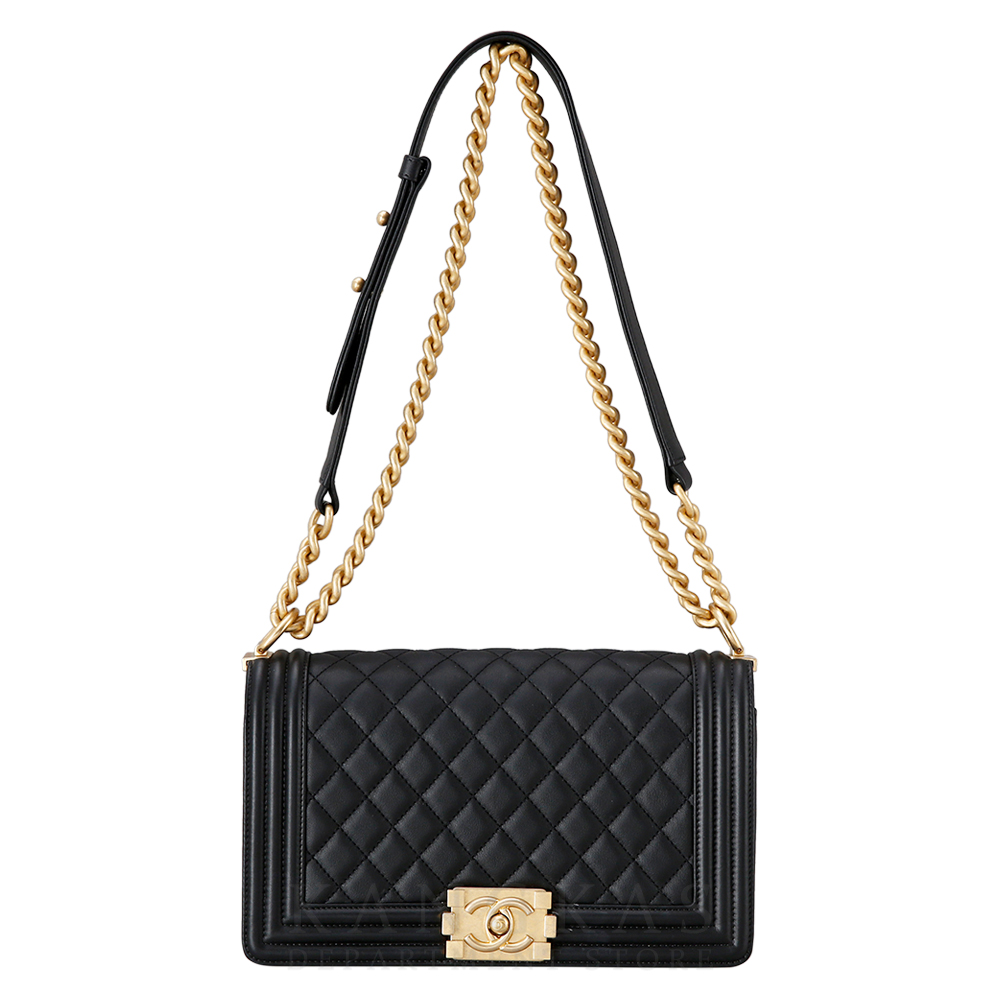 CHANEL(USED)샤넬 보이샤넬 카프스킨 미듐 블랙