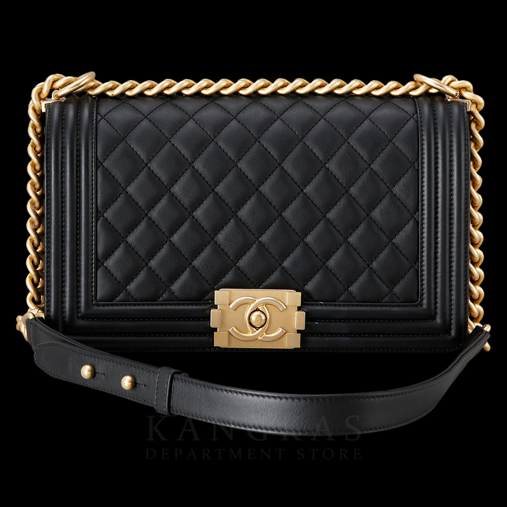 CHANEL(USED)샤넬 보이샤넬 카프스킨 미듐 블랙