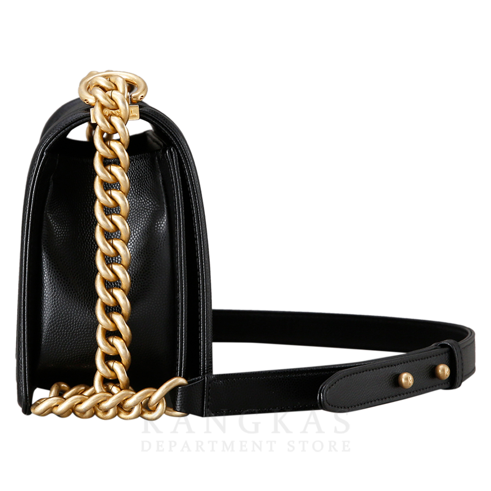 CHANEL(USED)샤넬 보이샤넬 캐비어 미듐 금장