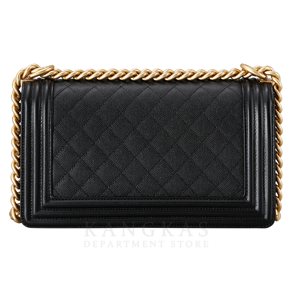 CHANEL(USED)샤넬 보이샤넬 캐비어 미듐 금장