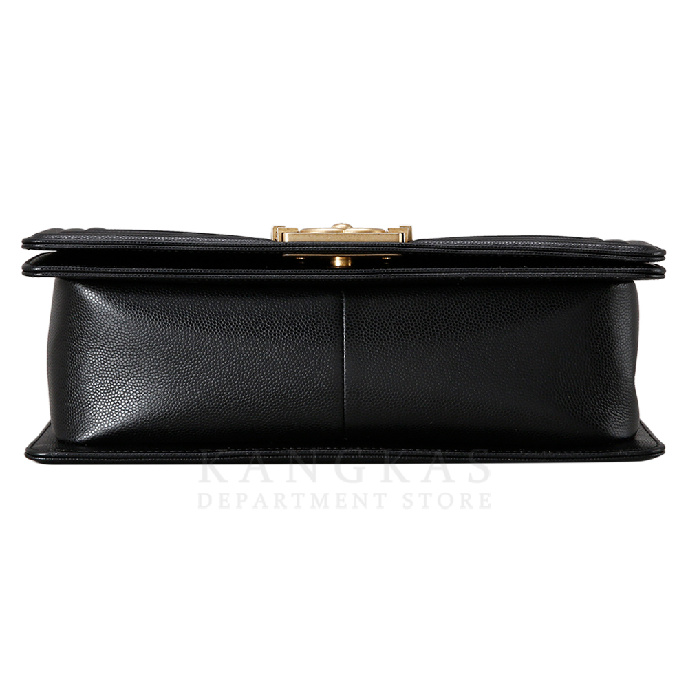CHANEL(USED)샤넬 보이샤넬 캐비어 미듐 금장