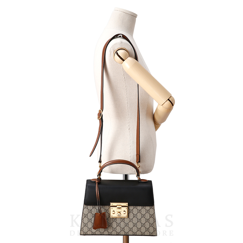 GUCCI(USED)구찌 GG로고 수프림 패드락 탑 핸들백