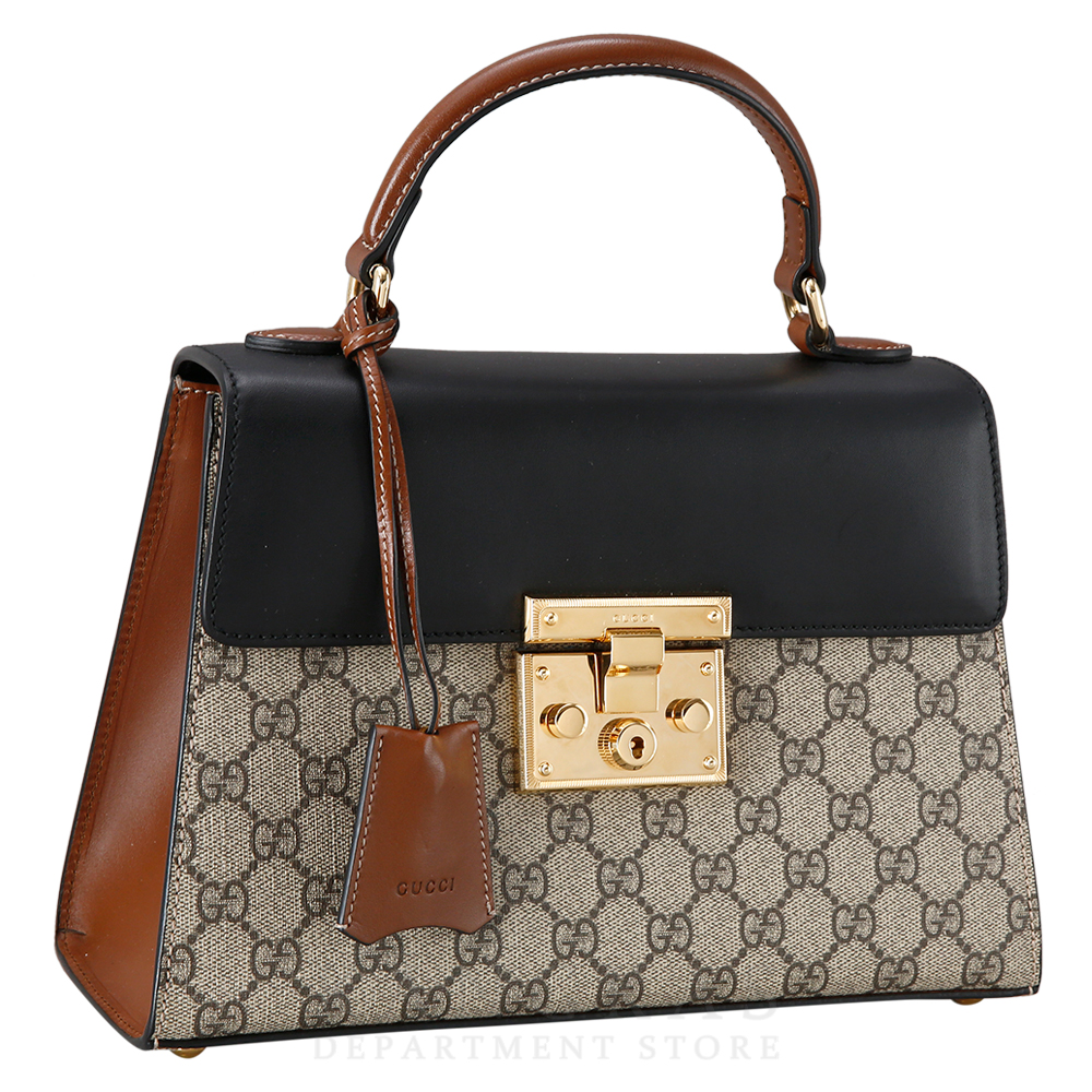 GUCCI(USED)구찌 GG로고 수프림 패드락 탑 핸들백