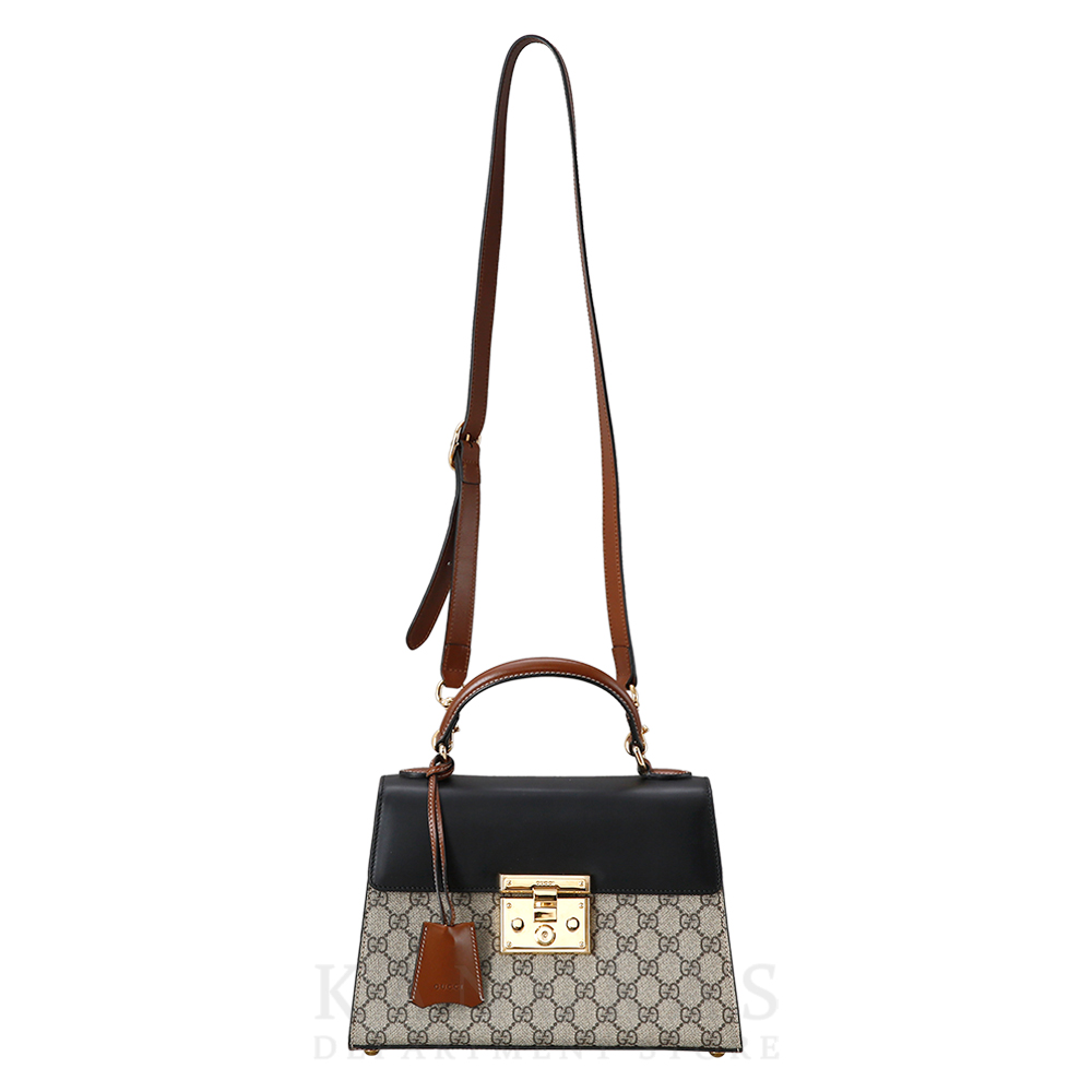 GUCCI(USED)구찌 GG로고 수프림 패드락 탑 핸들백