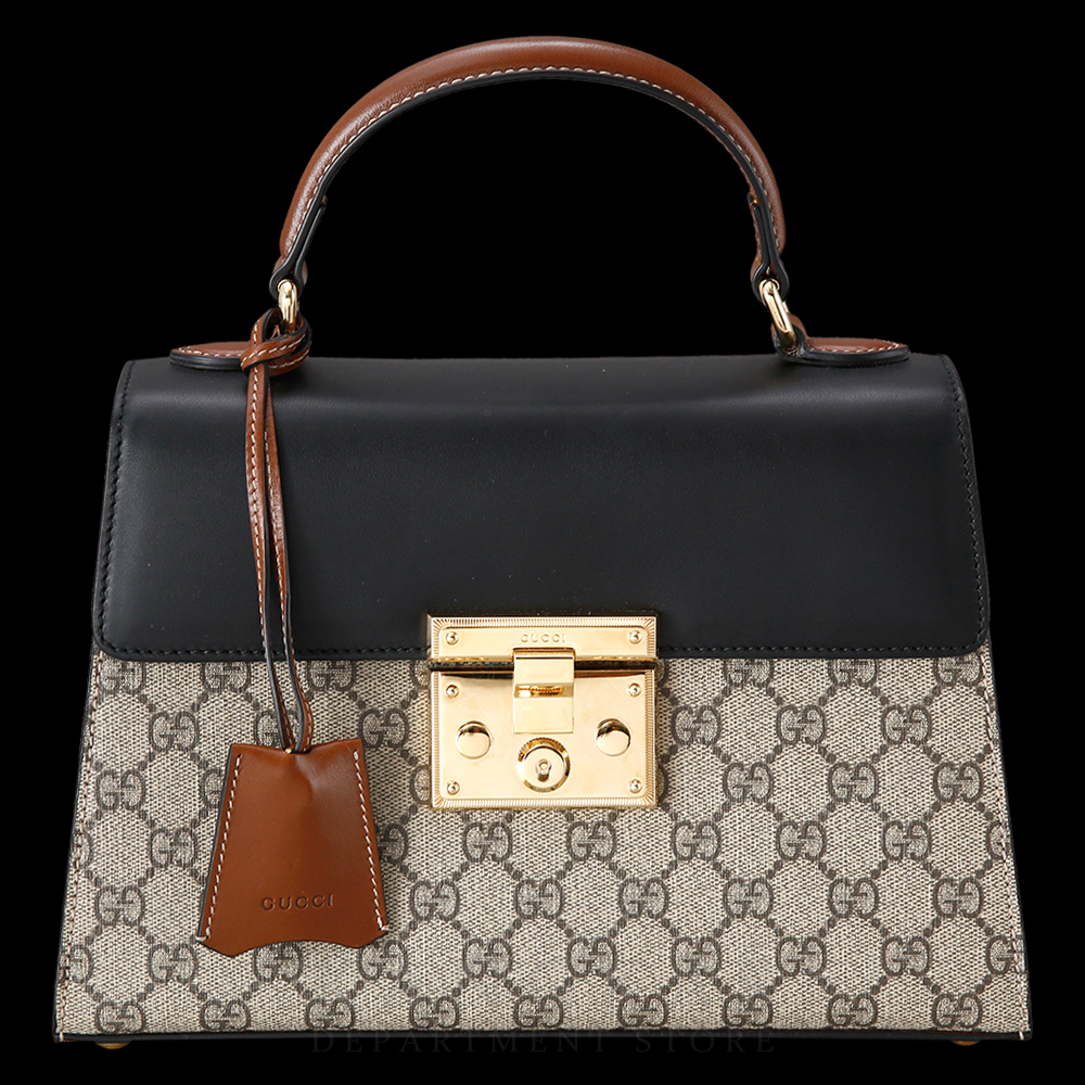 GUCCI(USED)구찌 GG로고 수프림 패드락 탑 핸들백