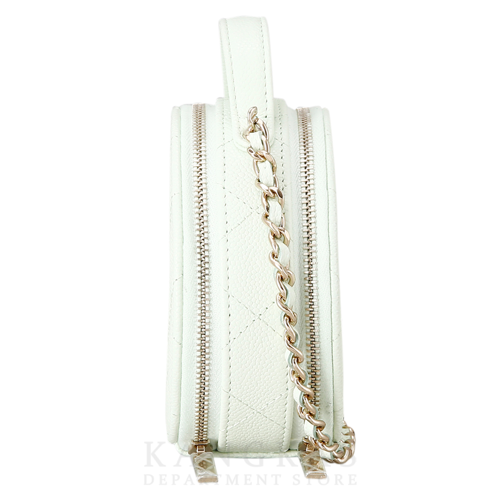 CHANEL(USED)샤넬 시즌 캐비어 라운드 체인 미니백