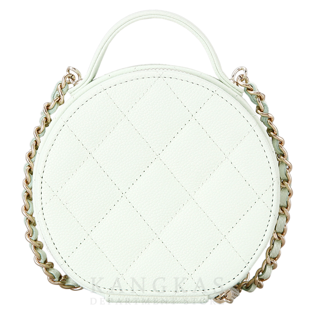 CHANEL(USED)샤넬 시즌 캐비어 라운드 체인 미니백