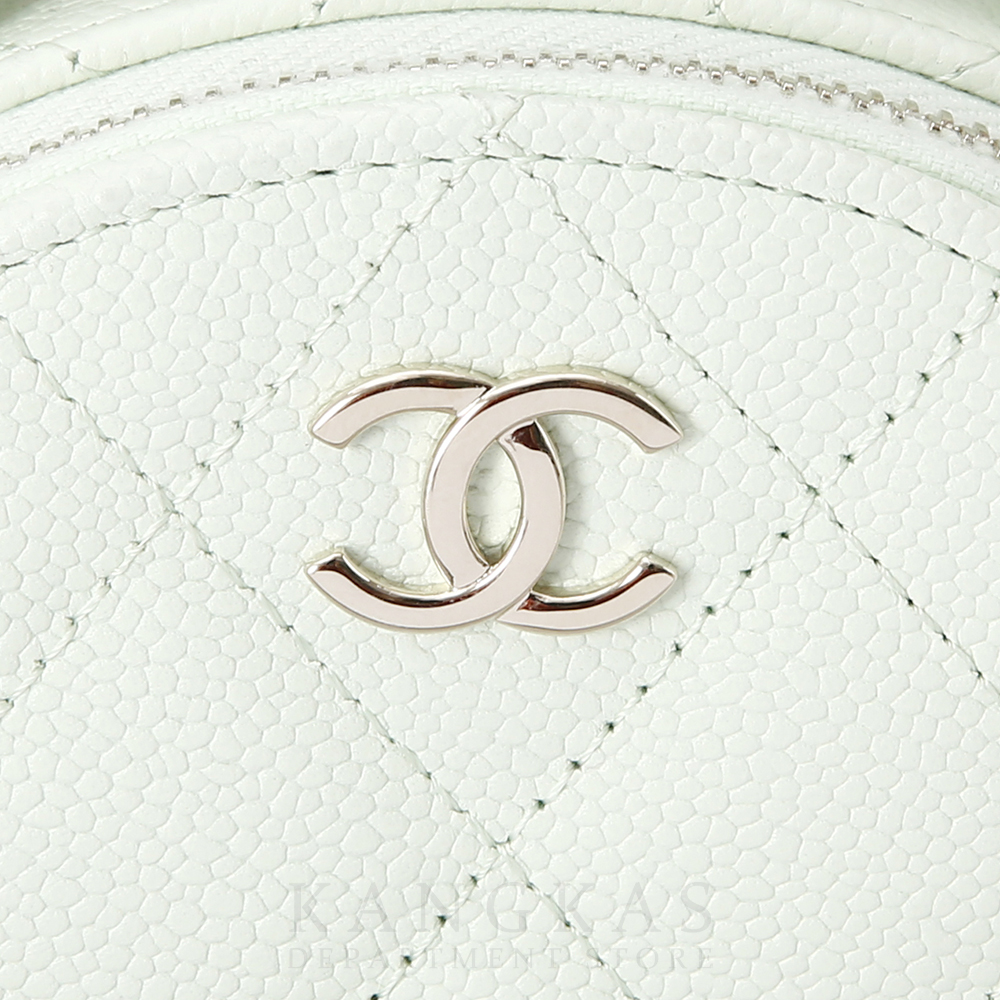 CHANEL(USED)샤넬 시즌 캐비어 라운드 체인 미니백