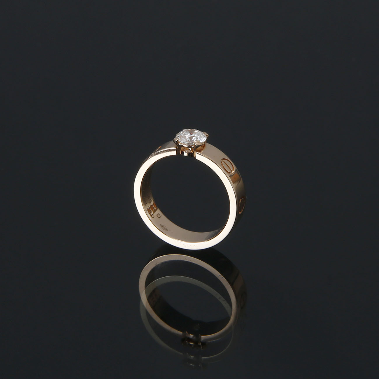 CARTIER(USED)까르띠에 0.45ct 다이아 러브 솔리테어 링 #47
