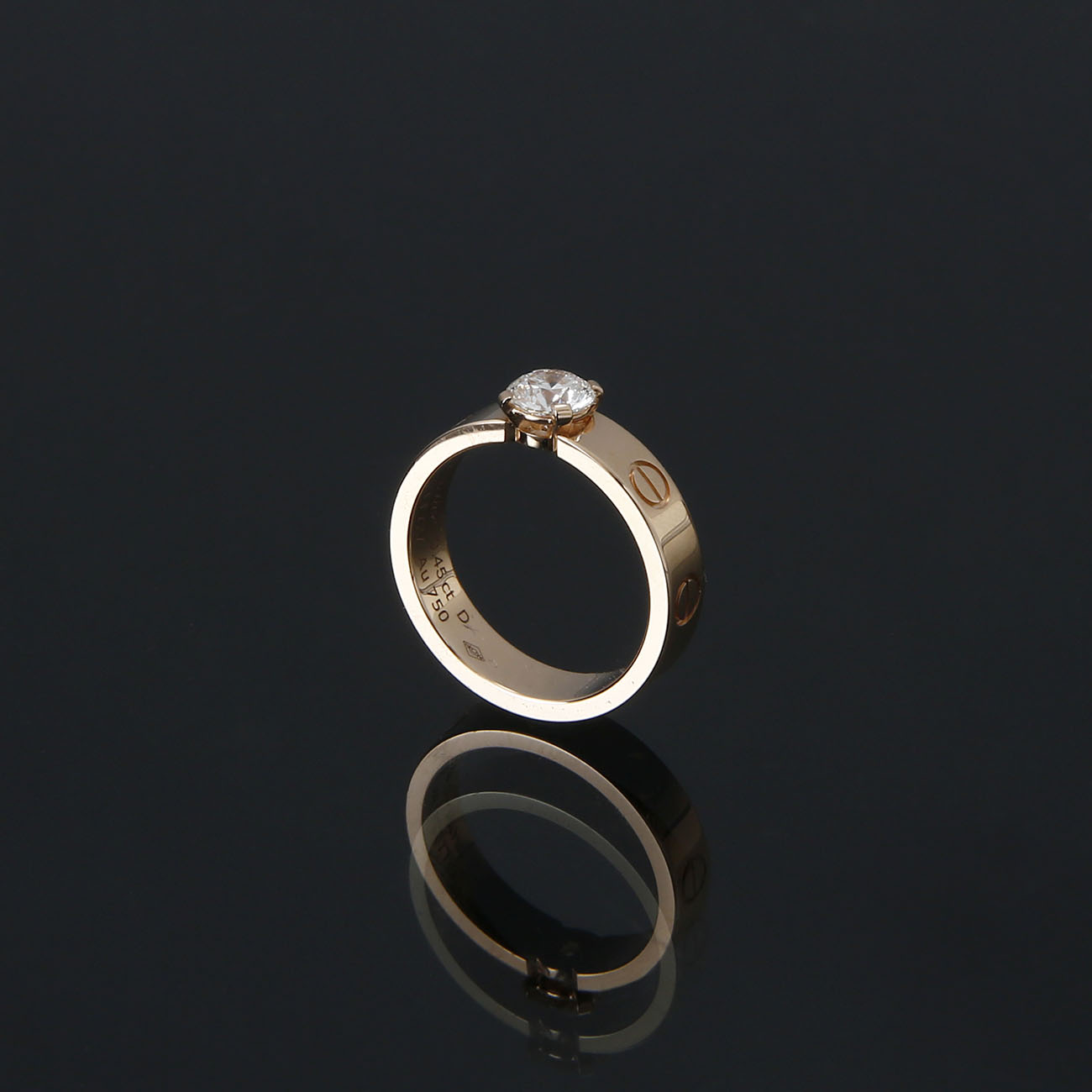 CARTIER(USED)까르띠에 0.45ct 다이아 러브 솔리테어 링 #47