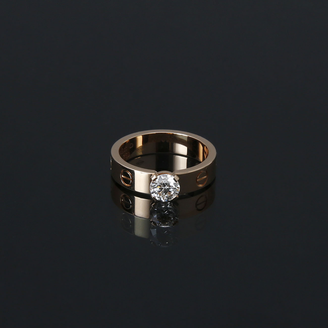 CARTIER(USED)까르띠에 0.45ct 다이아 러브 솔리테어 링 #47