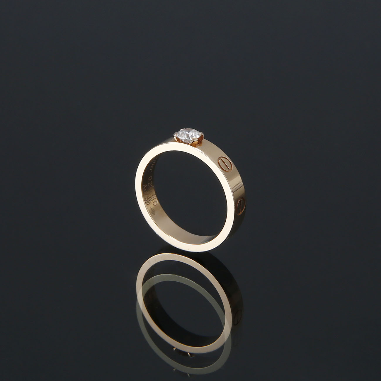 CARTIER(USED)까르띠에 0.23ct 다이아 러브 솔리테어 링 #50