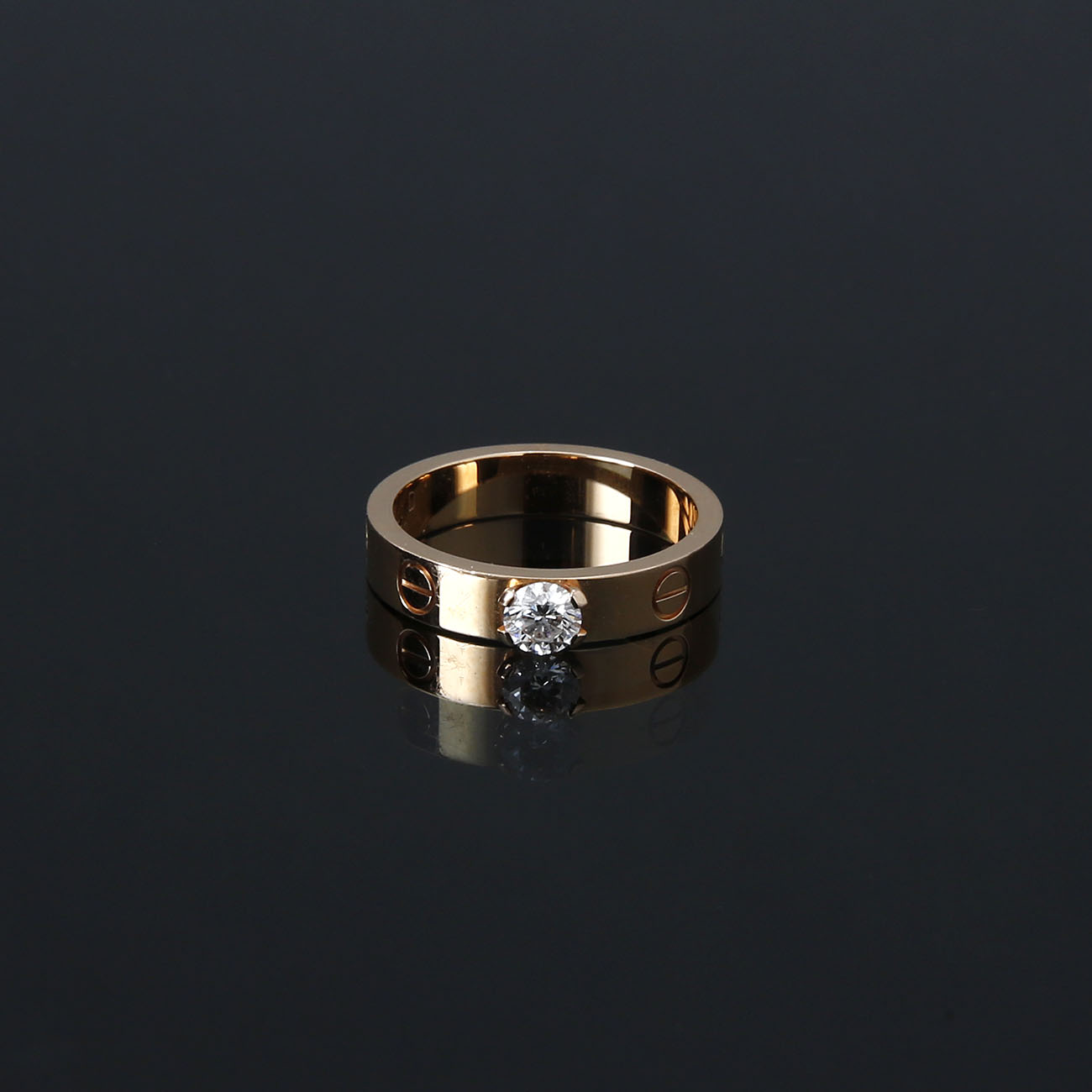 CARTIER(USED)까르띠에 0.23ct 다이아 러브 솔리테어 링 #50