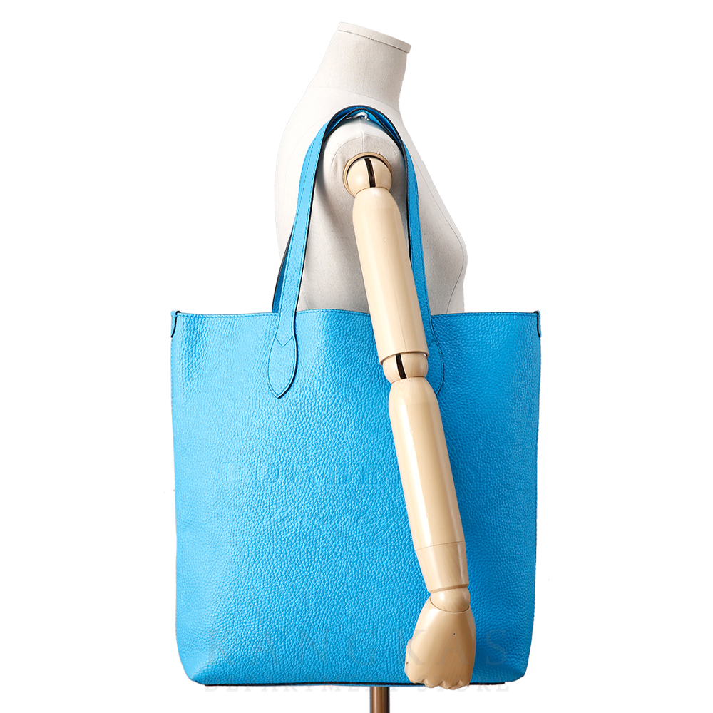 BURBERRY(USED)버버리 레더 네온블루 쇼퍼백