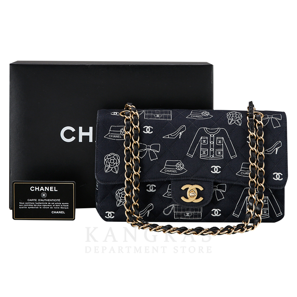 CHANEL(USED)샤넬 패브릭 클래식 미듐