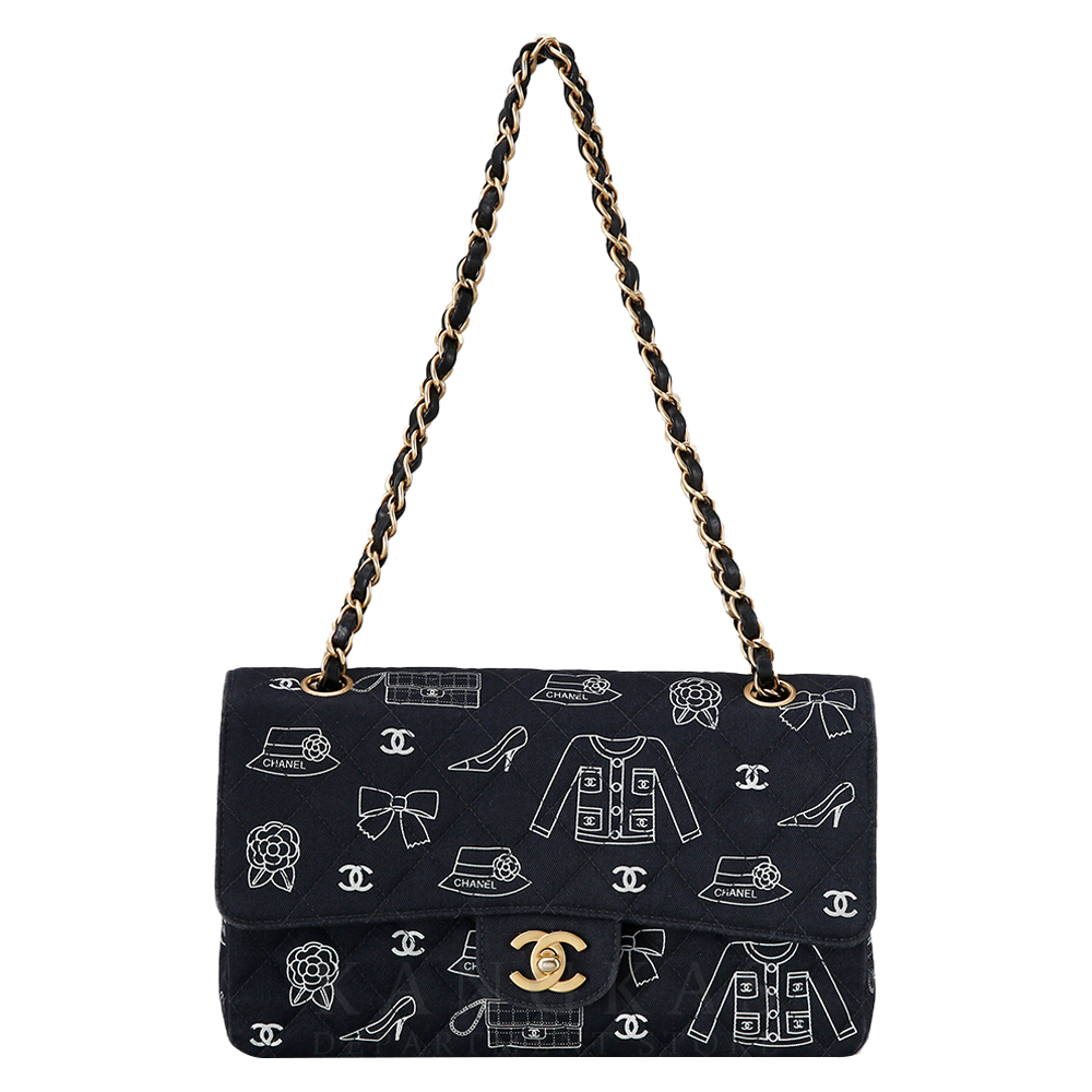 CHANEL(USED)샤넬 패브릭 클래식 미듐