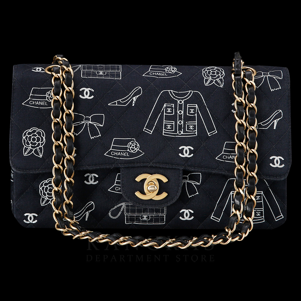 CHANEL(USED)샤넬 패브릭 클래식 미듐