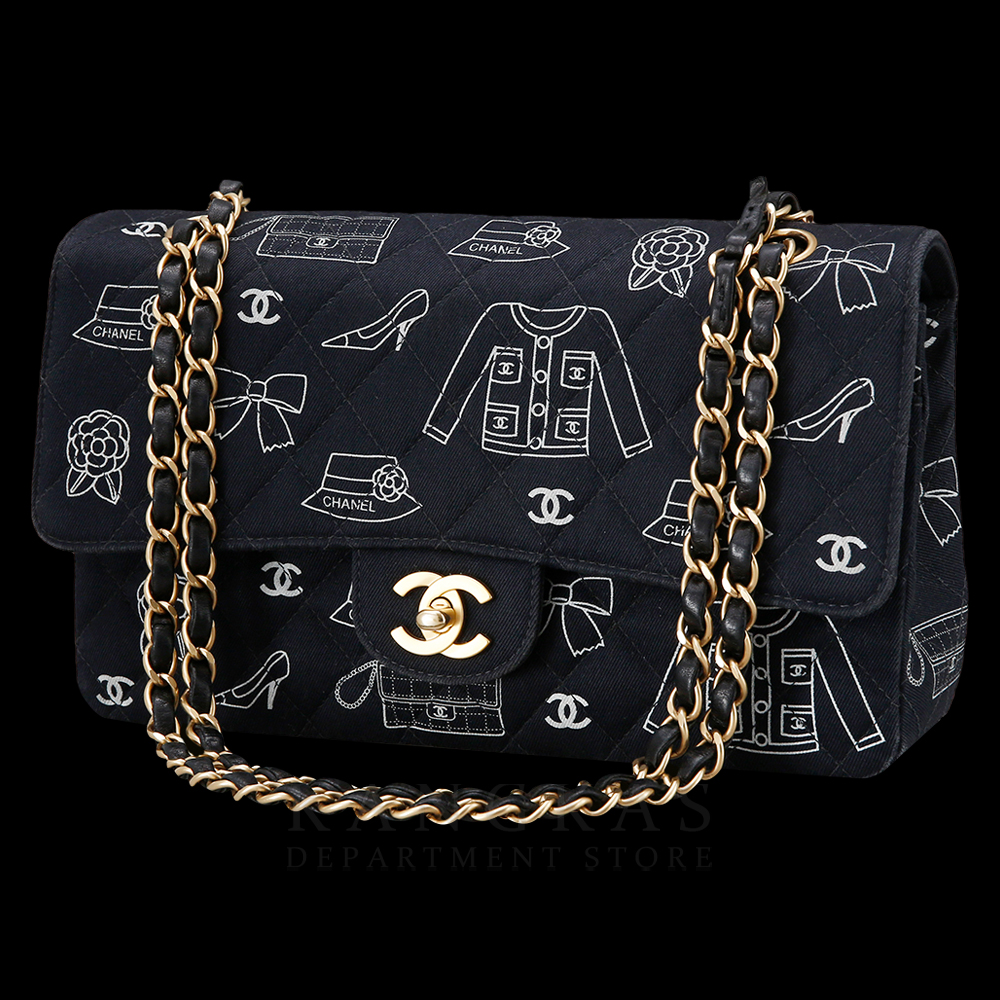 CHANEL(USED)샤넬 패브릭 클래식 미듐