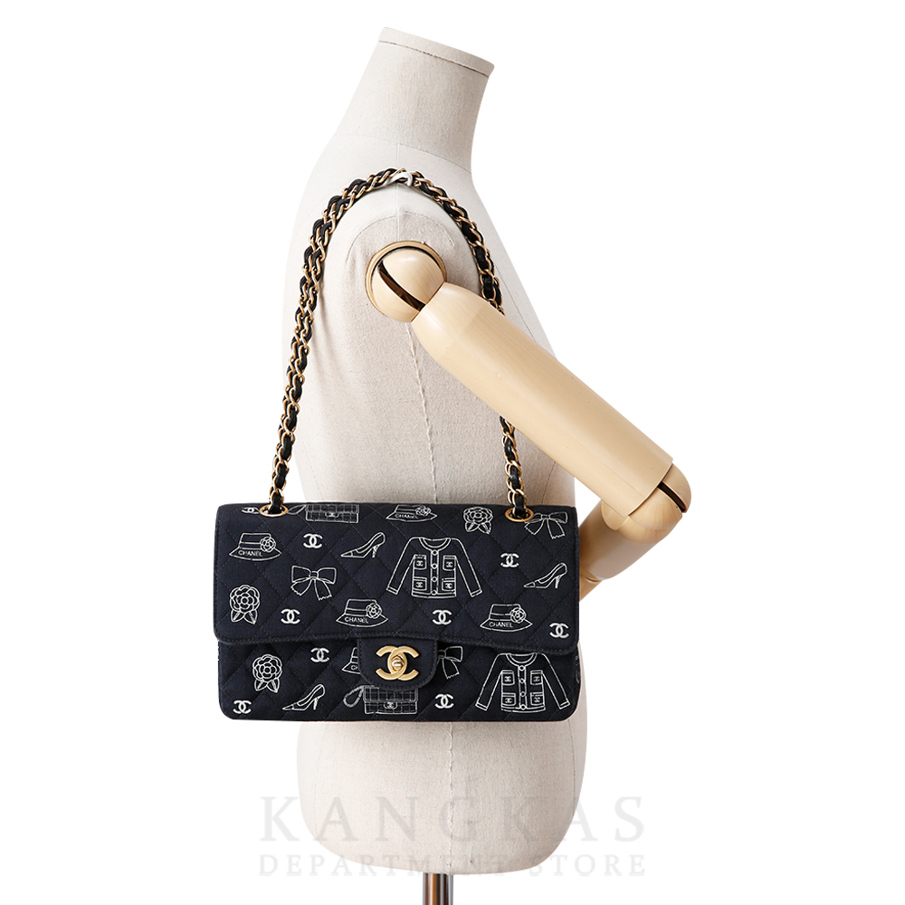 CHANEL(USED)샤넬 패브릭 클래식 미듐