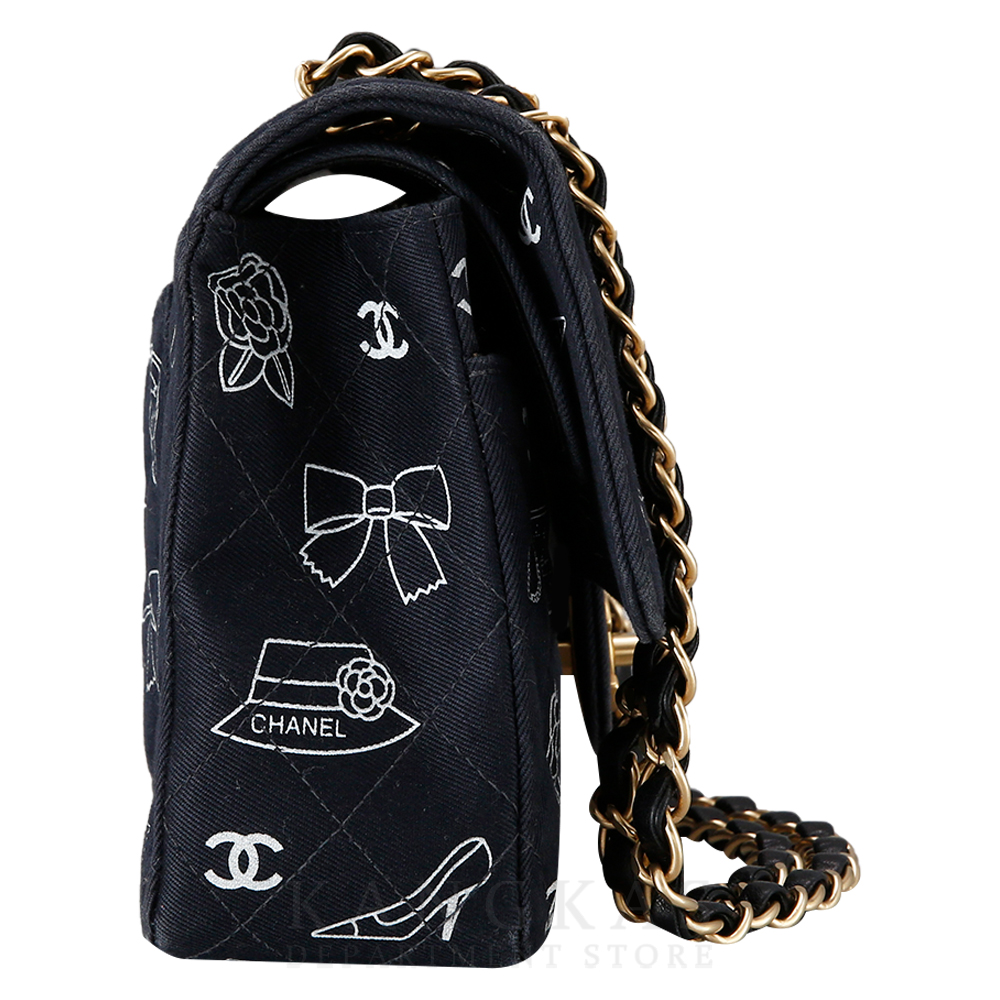 CHANEL(USED)샤넬 패브릭 클래식 미듐