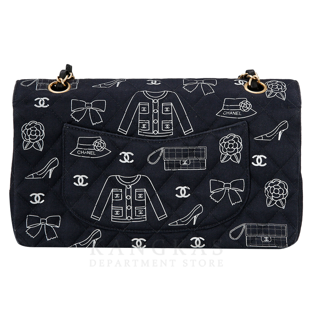 CHANEL(USED)샤넬 패브릭 클래식 미듐