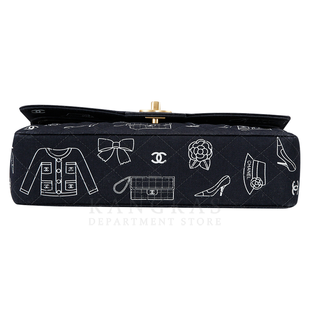 CHANEL(USED)샤넬 패브릭 클래식 미듐