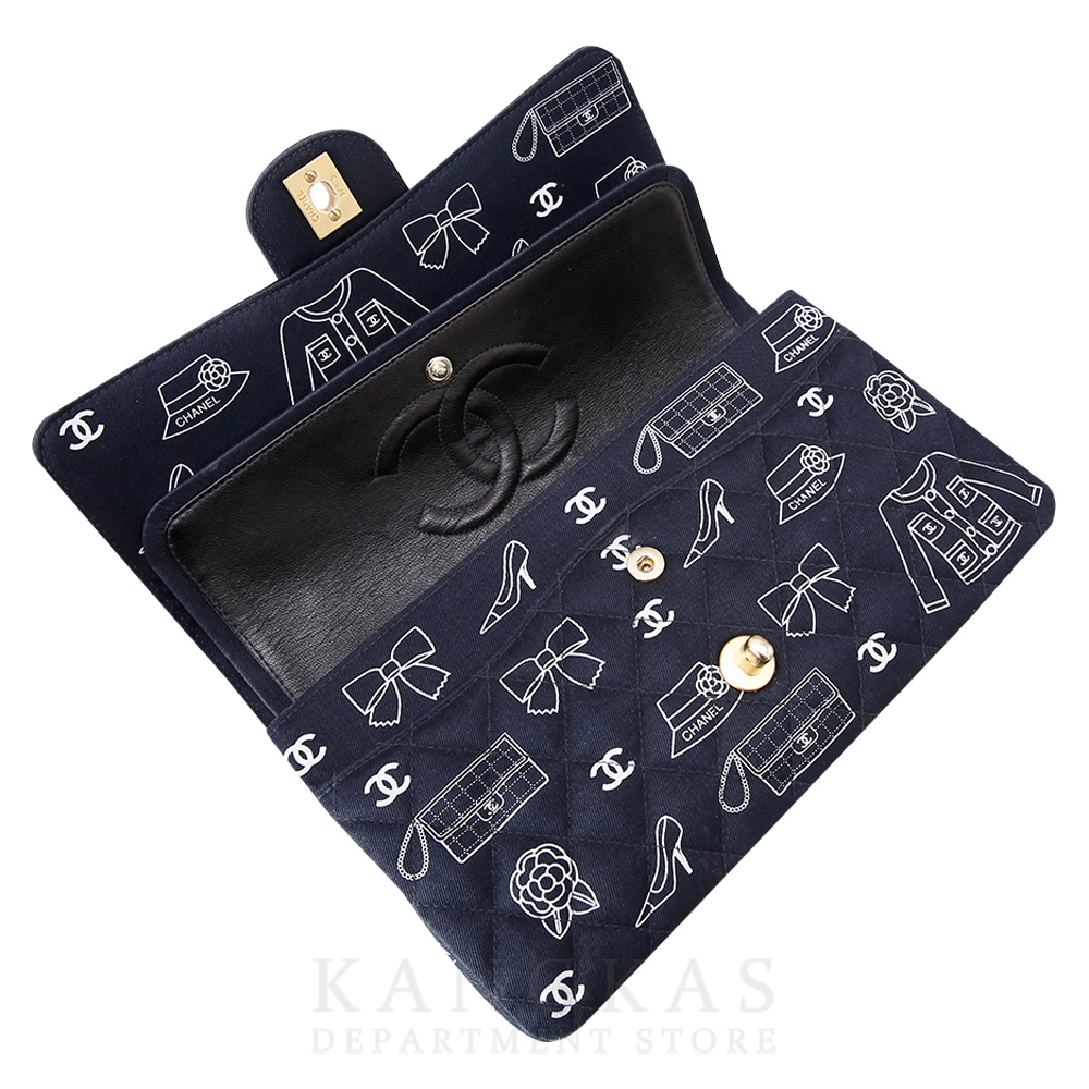 CHANEL(USED)샤넬 패브릭 클래식 미듐