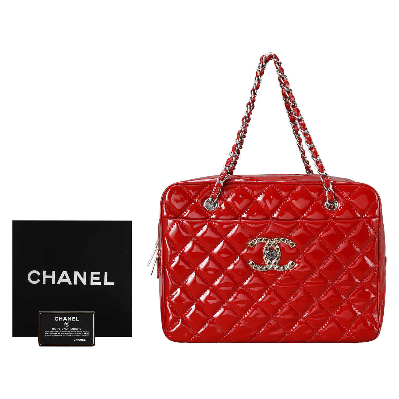CHANEL(USED)샤넬 시즌 페이던트 보스턴 토트백