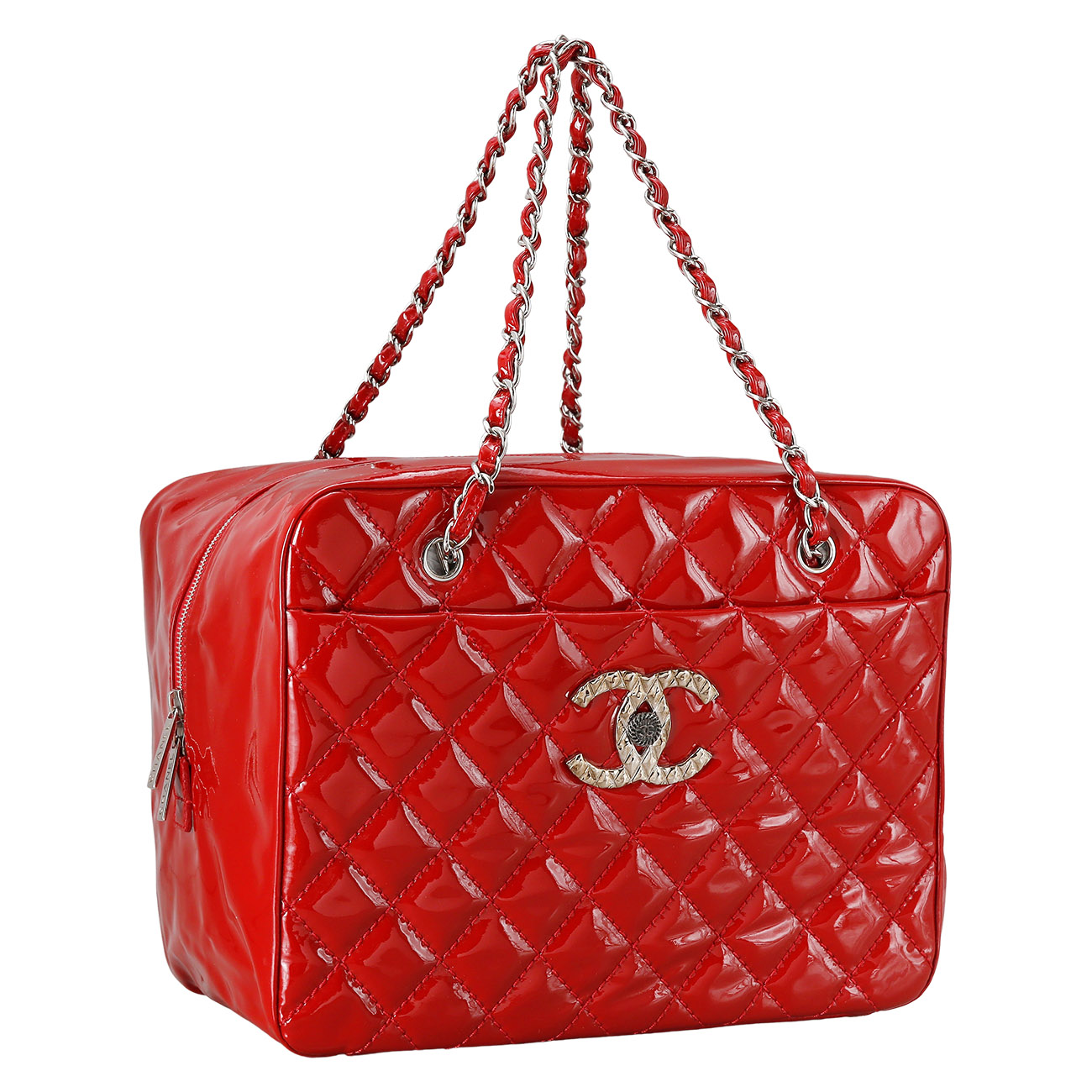 CHANEL(USED)샤넬 시즌 페이던트 보스턴 토트백