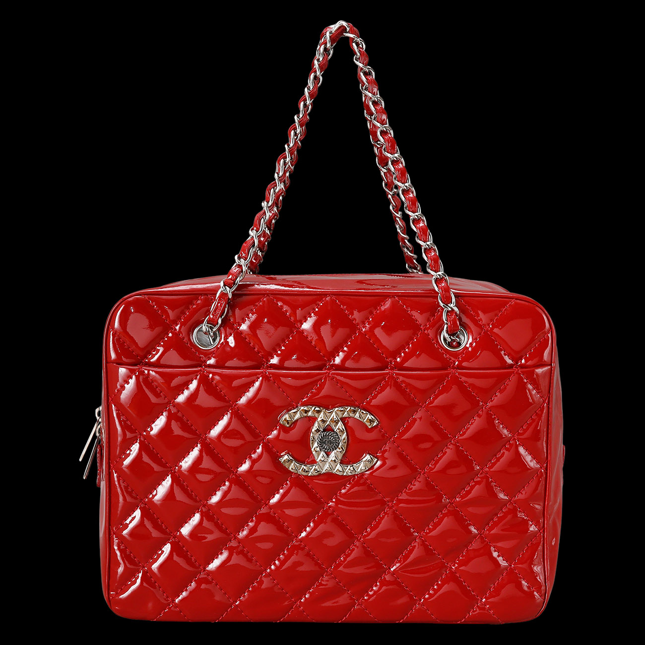 CHANEL(USED)샤넬 시즌 페이던트 보스턴 토트백