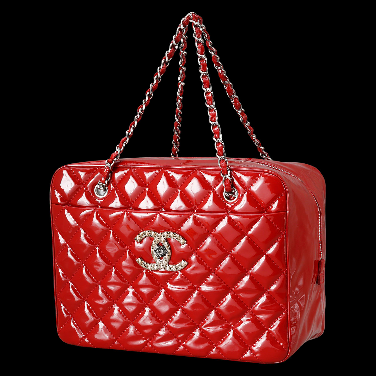 CHANEL(USED)샤넬 시즌 페이던트 보스턴 토트백