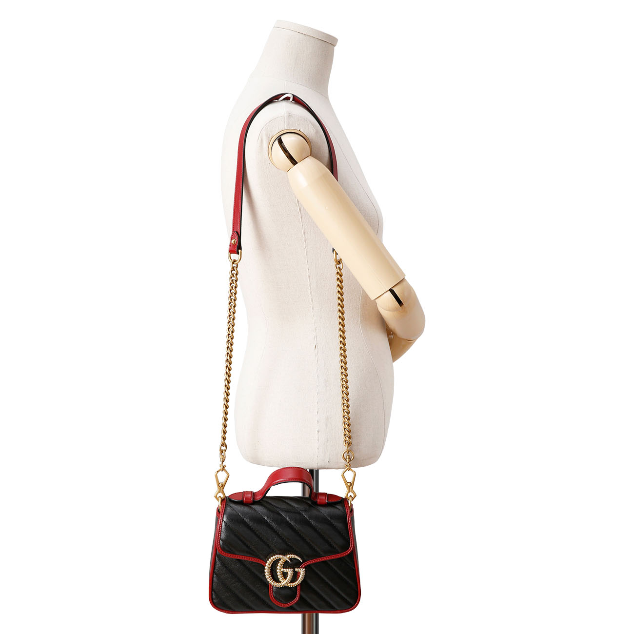 GUCCI(USED)구찌 583571 GG마몽 미니 탑 핸들백
