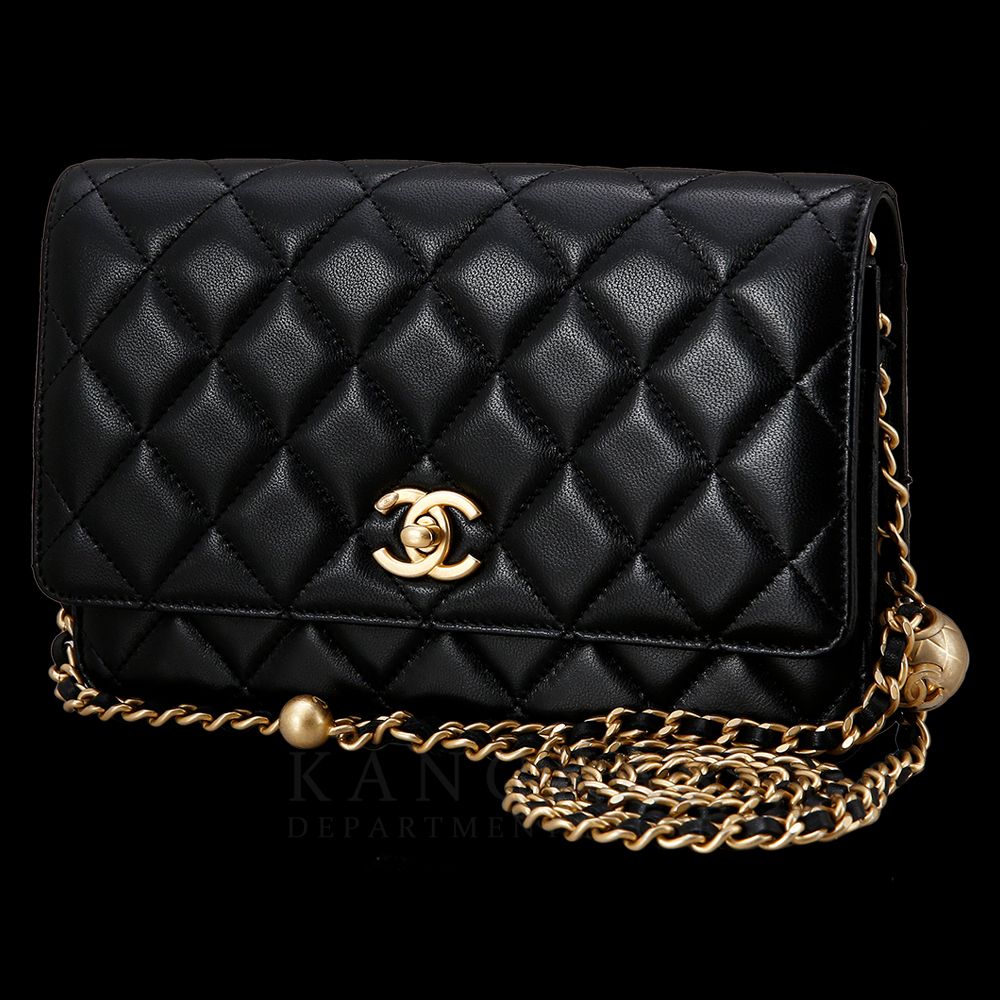 CHANEL(USED) 샤넬 클래식 램스킨 골든볼 WOC