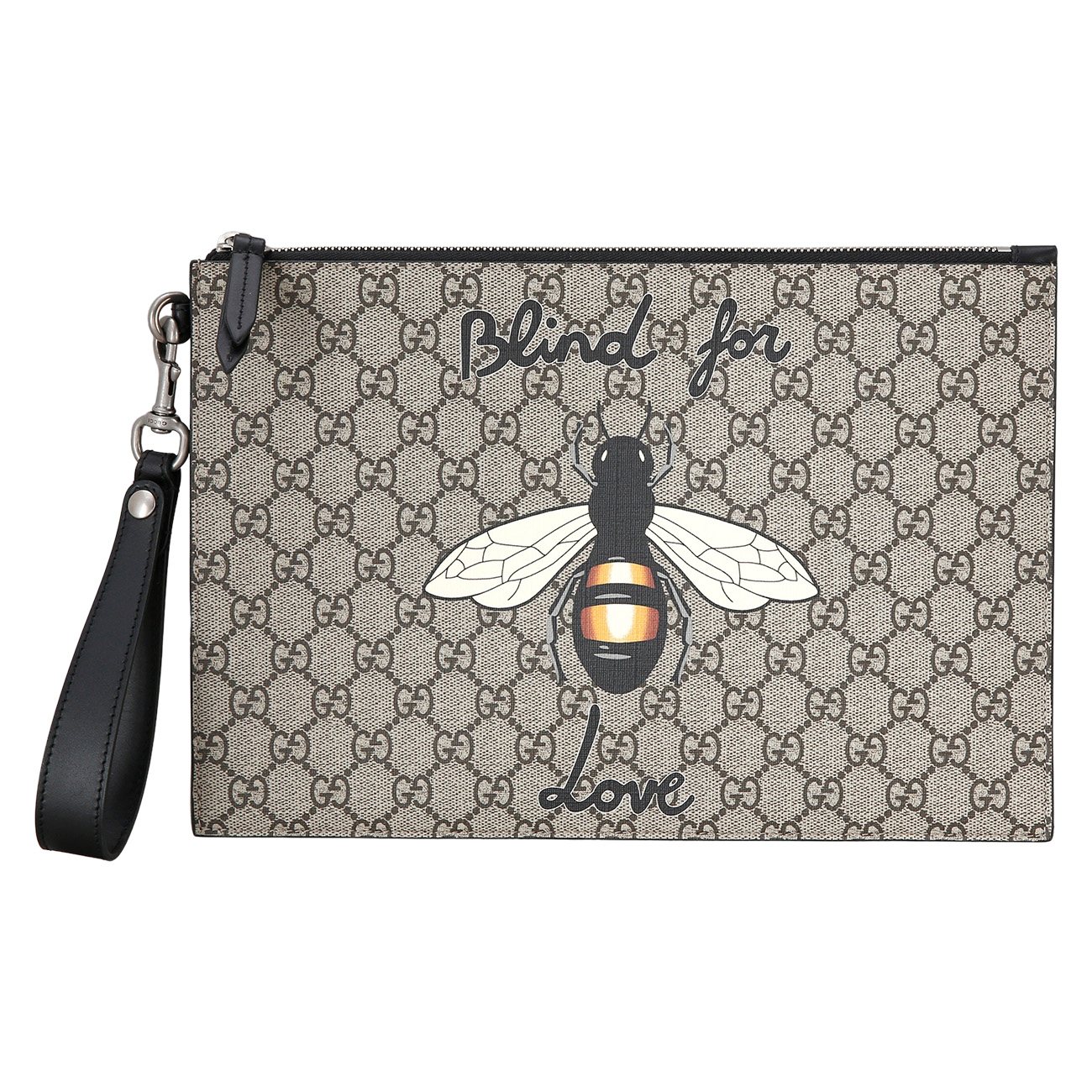 GUCCI(USED)구찌 PVC 수프림 꿀벌 클러치백