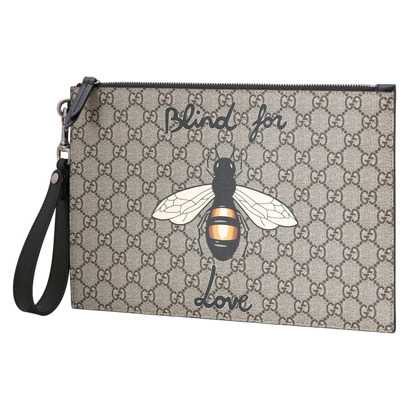 GUCCI(USED)구찌 PVC 수프림 꿀벌 클러치백