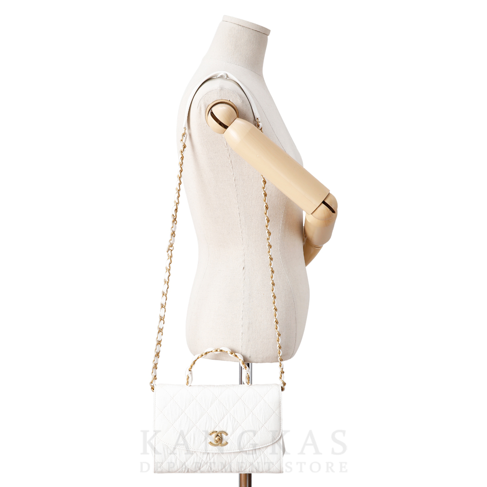 CHANEL(USED)샤넬 시즌 CC로고 탑 핸들백