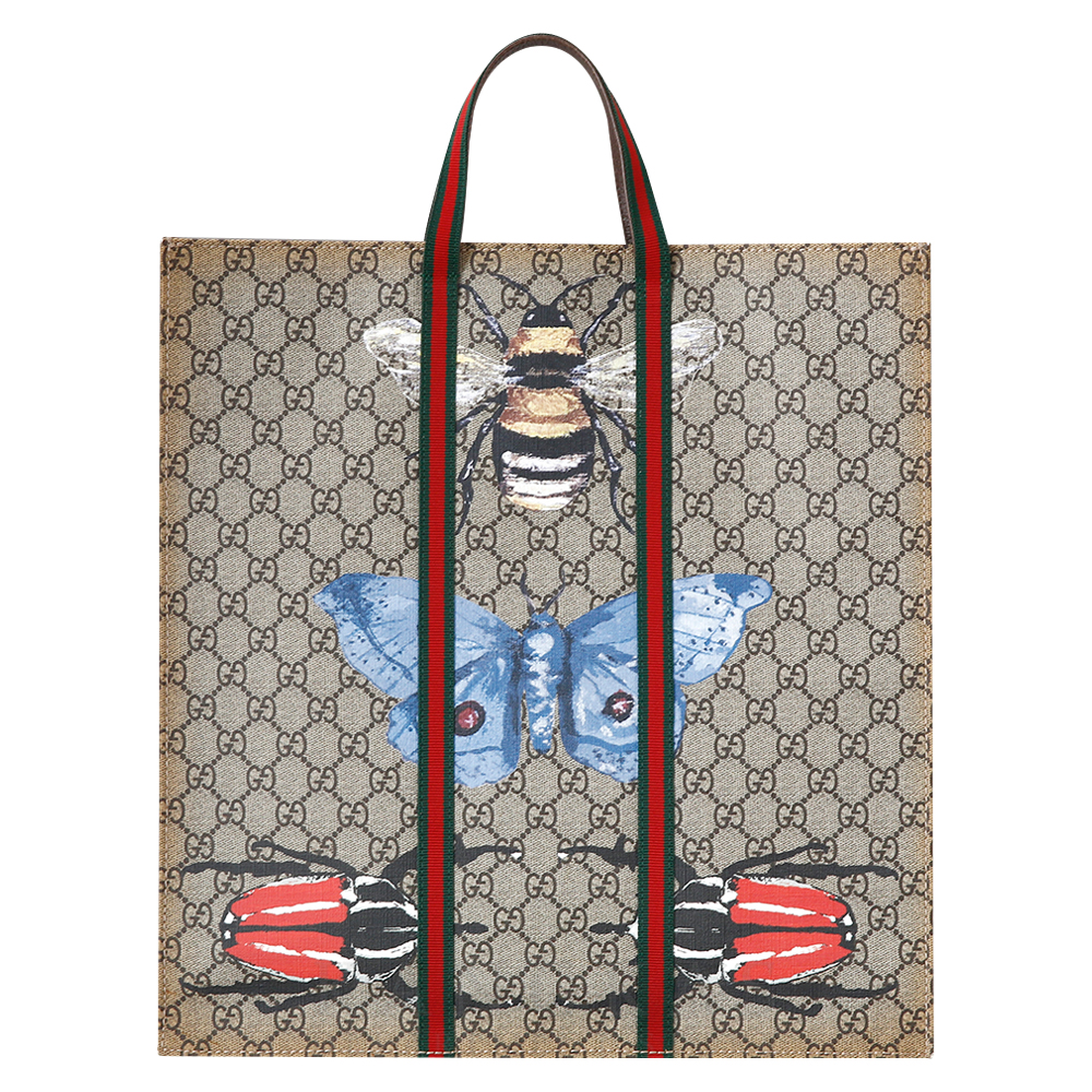 GUCCI(USED)구찌 493610 GG수프림 애니멀 프린팅 토트백