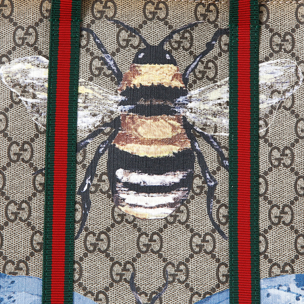 GUCCI(USED)구찌 493610 GG수프림 애니멀 프린팅 토트백