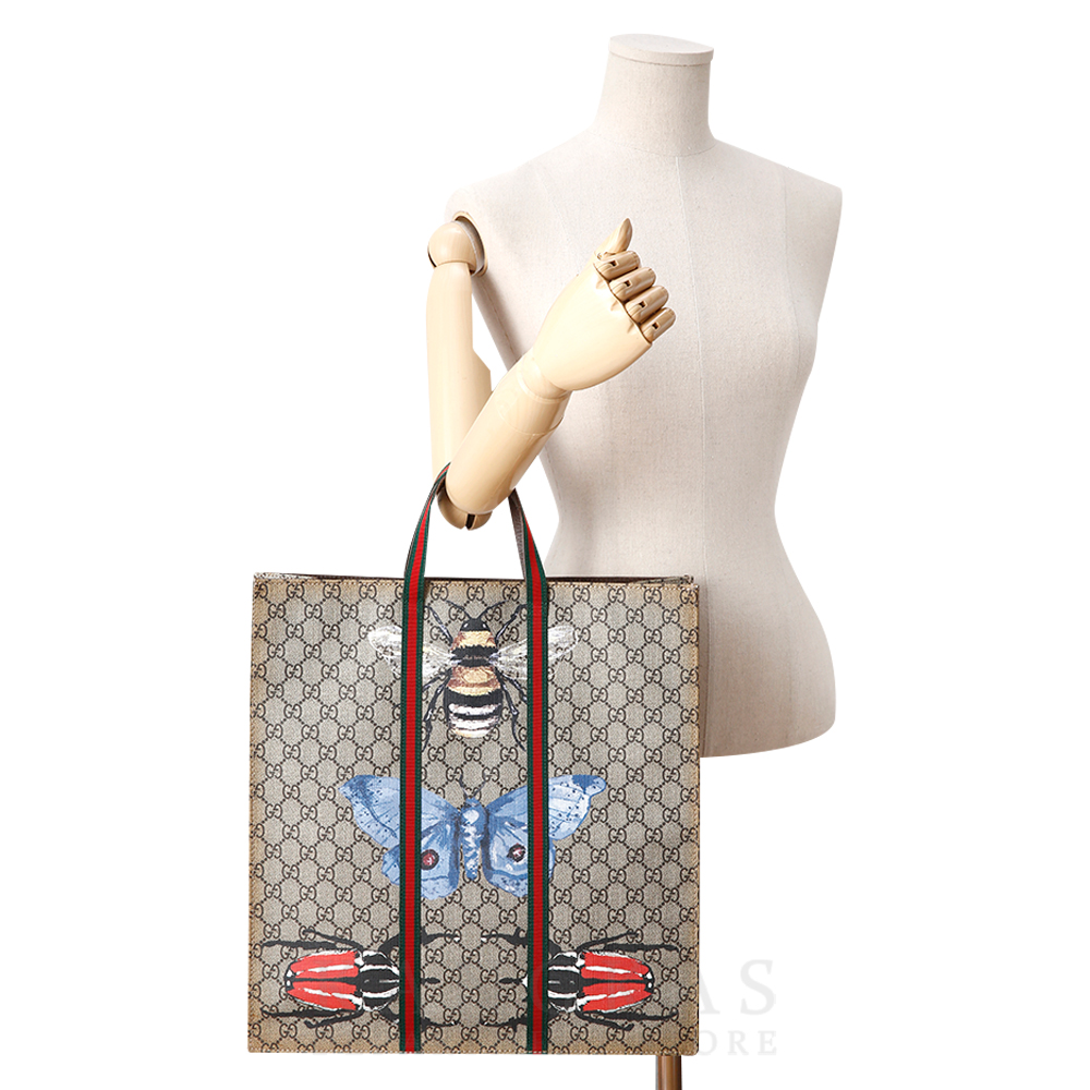 GUCCI(USED)구찌 493610 GG수프림 애니멀 프린팅 토트백