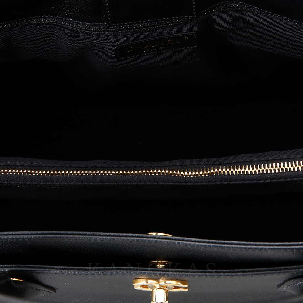 CHANEL(USED)샤넬 서프백 블랙 금장