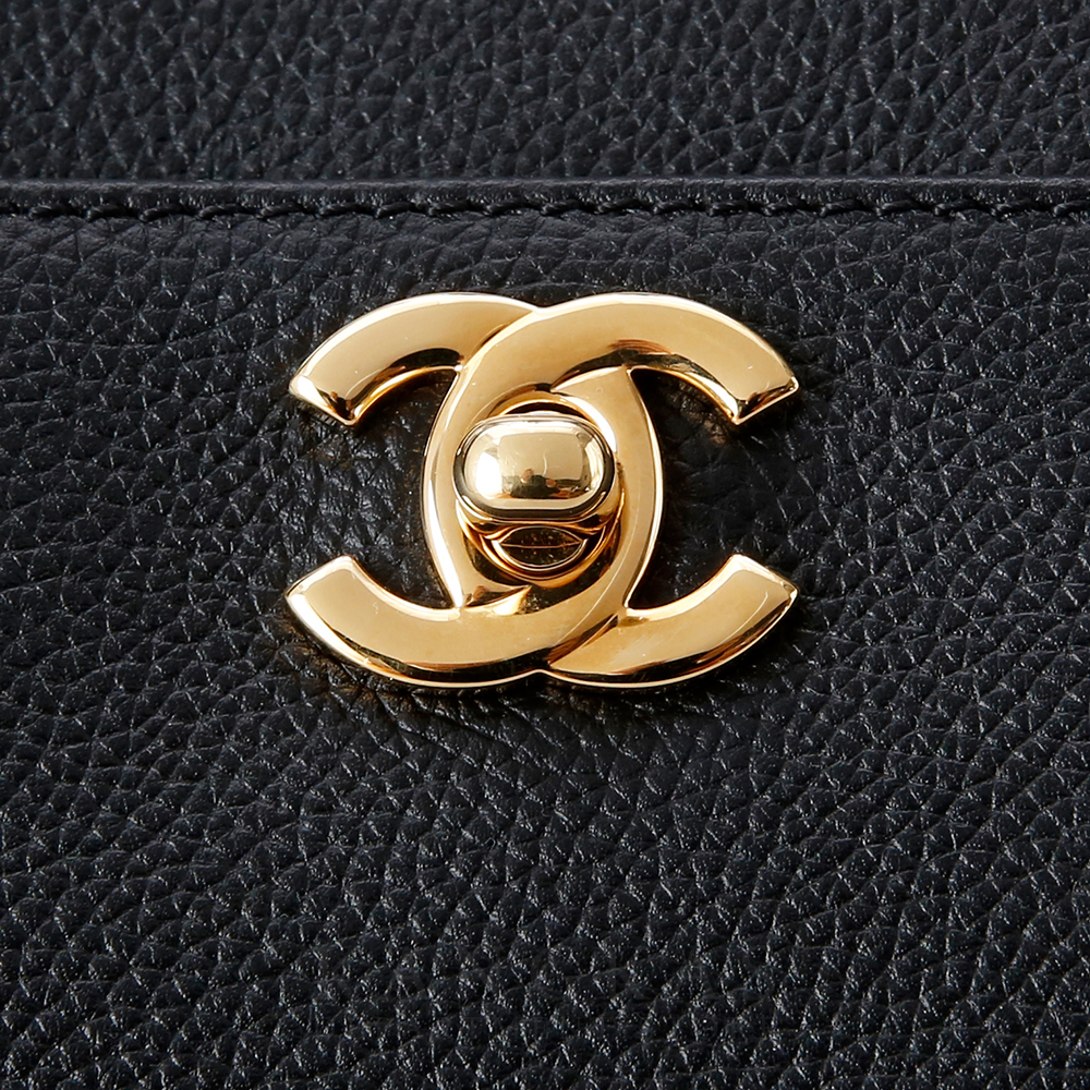 CHANEL(USED)샤넬 서프백 블랙 금장